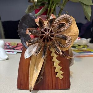 Hawaiian Palm Basket Handcrafted